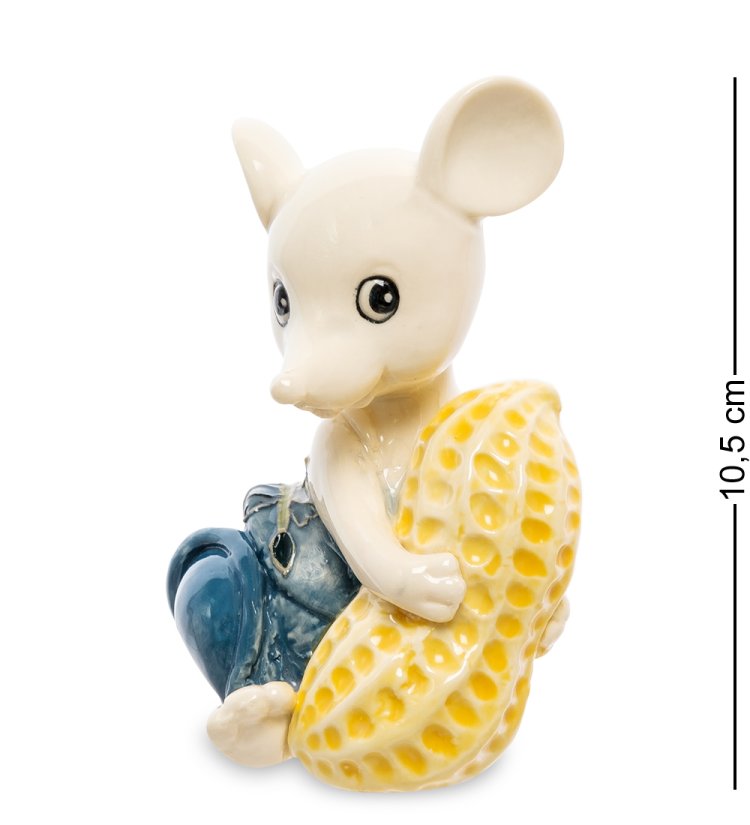 Статуэтка из фарфора Мышонок с орешком Pavone JP-121/ 8