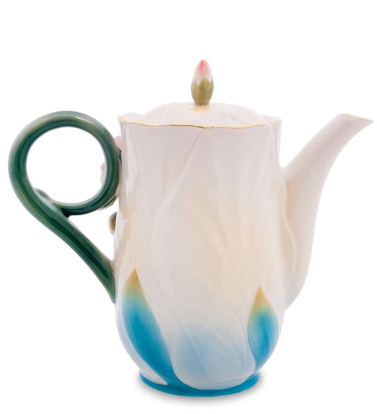 Заварочный чайник из фарфора Герань Pavone FM-61/ 1, фотография сбоку