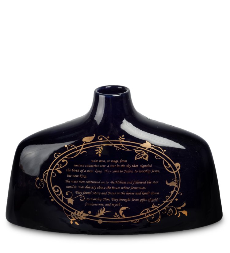 Фарфоровая ваза Рождество Христово Pavone JP-40/10, фотография с обратной стороны