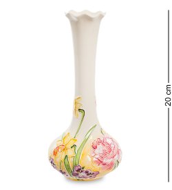 Узкая Ваза для цветов из фарфора Цветочное Трио