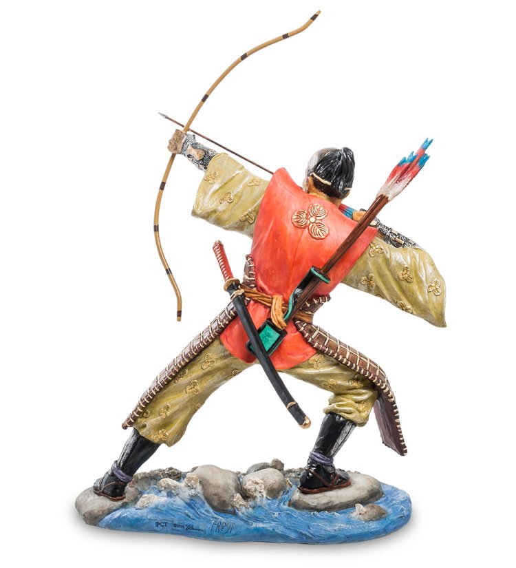 Статуэтка Самурай - Стрелок Veronese WS-736, оборотная сторона