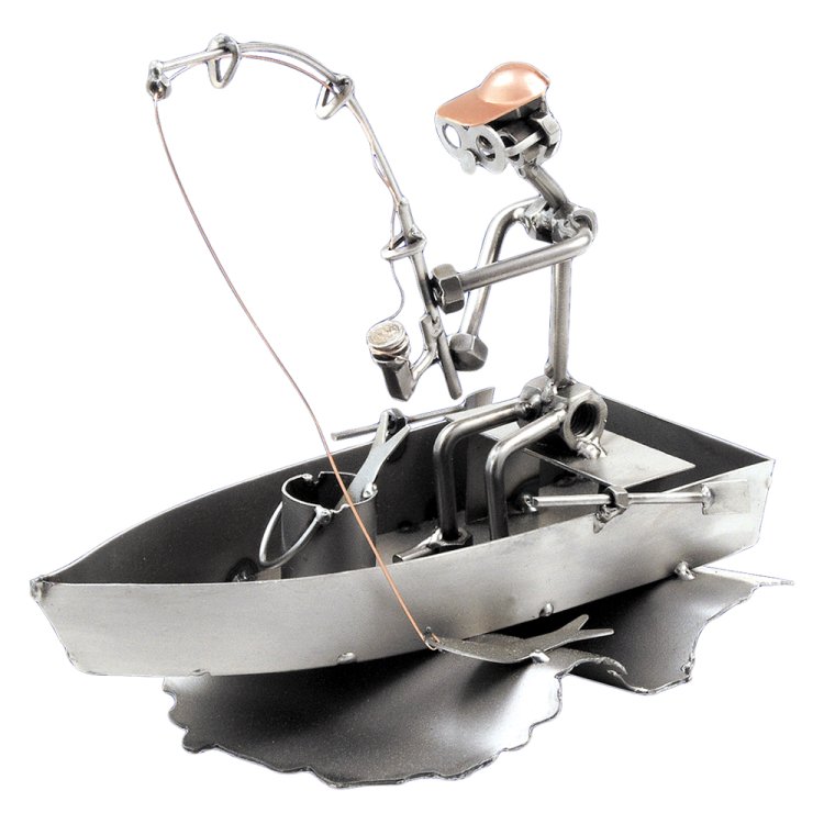 Фигурка из металла Рыбак в лодке 321 Hinz & Kunst