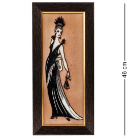 Картина из фарфора Дама