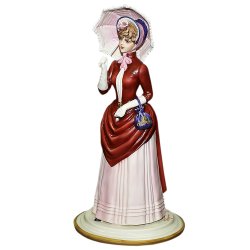 Статуэтка из фарфора Дама с розовым зонтиком