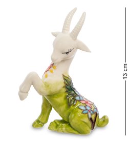 Статуэтка из фарфора Грациозная Коза с зелеными копытцами