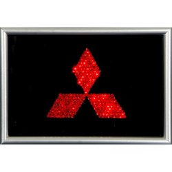 Картина Логотип Mitsubishi c кристаллами Swarovski