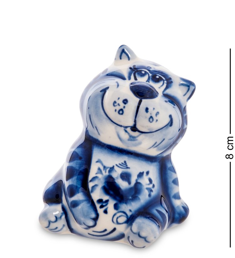 Фигурка Сытый Котик Голубая гжель ГЛ-566