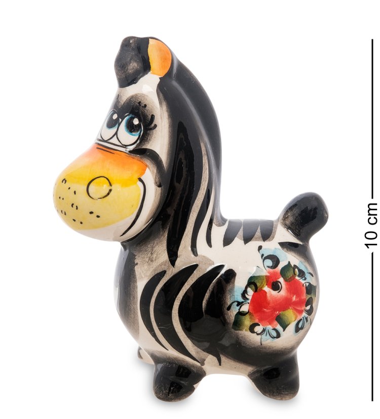 Статуэтка Зебра Цветная гжель ГЛ-139