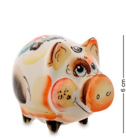 Статуэтка Свинка Цветная гжель