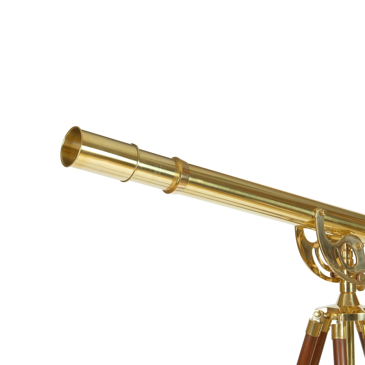 Большой телескоп на треноге Dollond London, увеличенный вид деталей