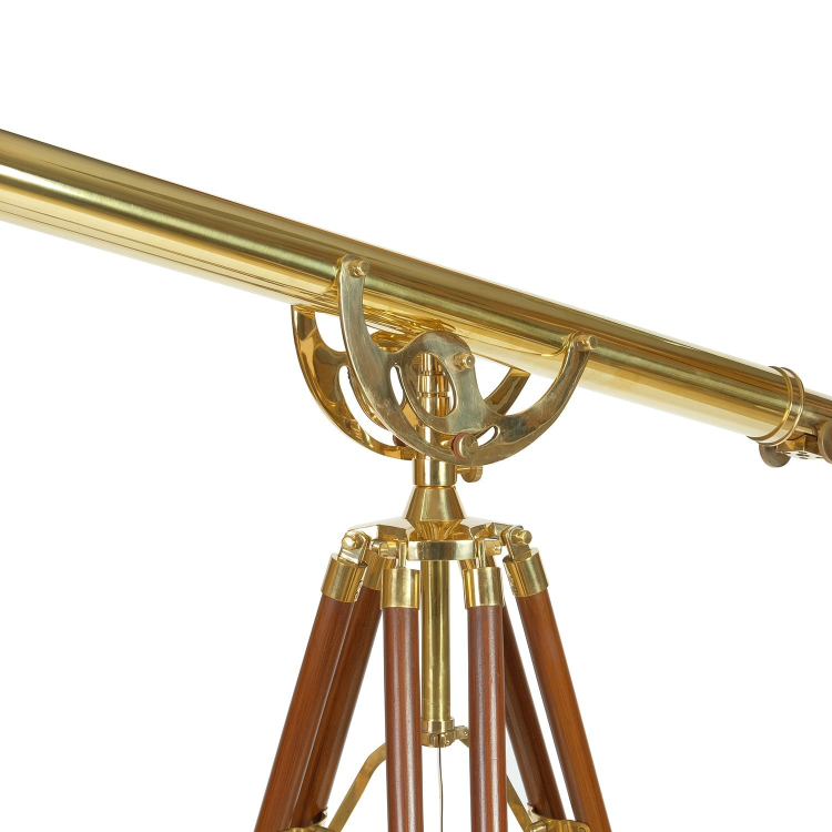Большой телескоп на треноге Dollond London, увеличенный вид средней части
