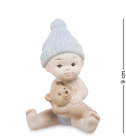 Статуэтка из бисквитного фарфора Мальчик с мишкой