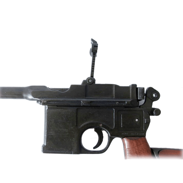 Макет Немецкого пистолета Маузер 1896 года с прикладом-кабурой Denix 1025 фотография крупным планом