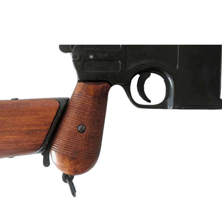 Макет Немецкого пистолета Маузер 1896 года с прикладом-кабурой Denix 1025, фотография крупным планом 2