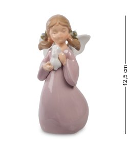 Статуэтка из фарфора Ангелочек девочка с кроликом