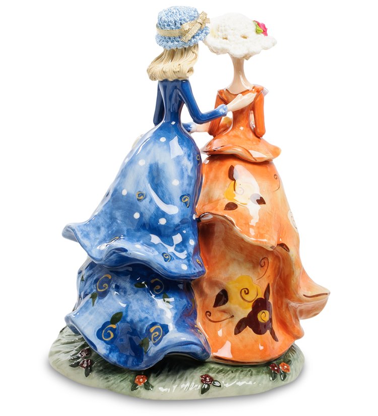 Фигурка из керамики Подруги на прогулке Pavone CMS-22/ 7, фотография со спины