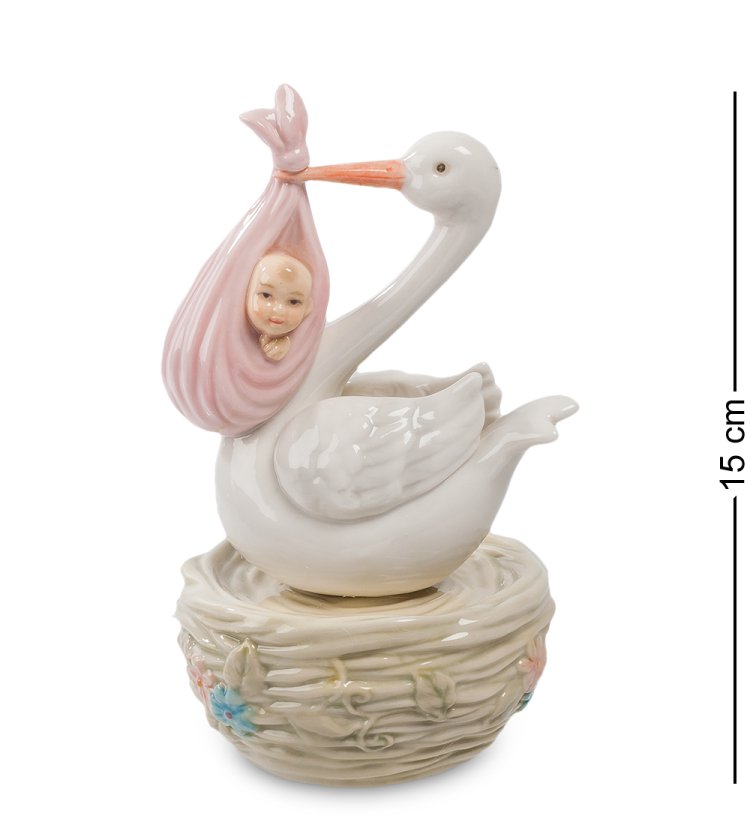 Музыкальная статуэтка Аист С Новорожденным Pavone CMS-15/ 8