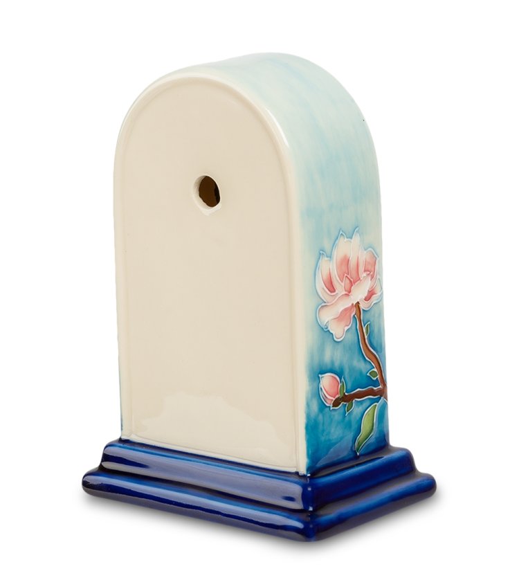 Часы из фарфора цветущая сакура Pavone JP-97/ 5, фотография сбоку