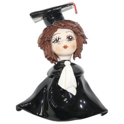 Маленький барельеф из фарфора Выпускник