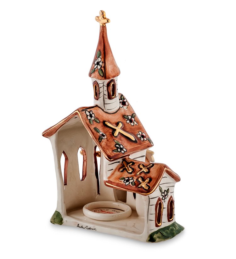 Подсвечник в виде домика Вера Blue Sky BS- 09, фотография с обратной стороны