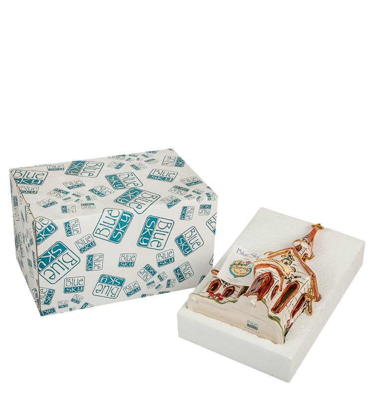 Подсвечник в виде домика Вера Blue Sky BS- 09, фотография в упаковке