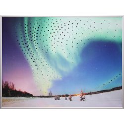 Картина Северное сияние c кристаллами Swarovski