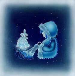 Картина Морозко c кристаллами Swarovski