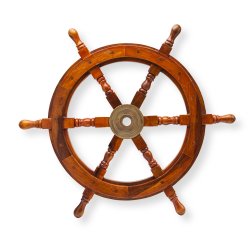 Штурвал корабля декоративный деревянный 48 см
