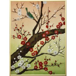 Картина Цветущая сакура c кристаллами Swarovski