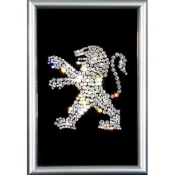 Картина Логотип Пежо c кристаллами Swarovski