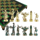 Шахматы на зеленой доске Троянская война Manopoulos MP-S-4-A-36-GRE, все фигуры