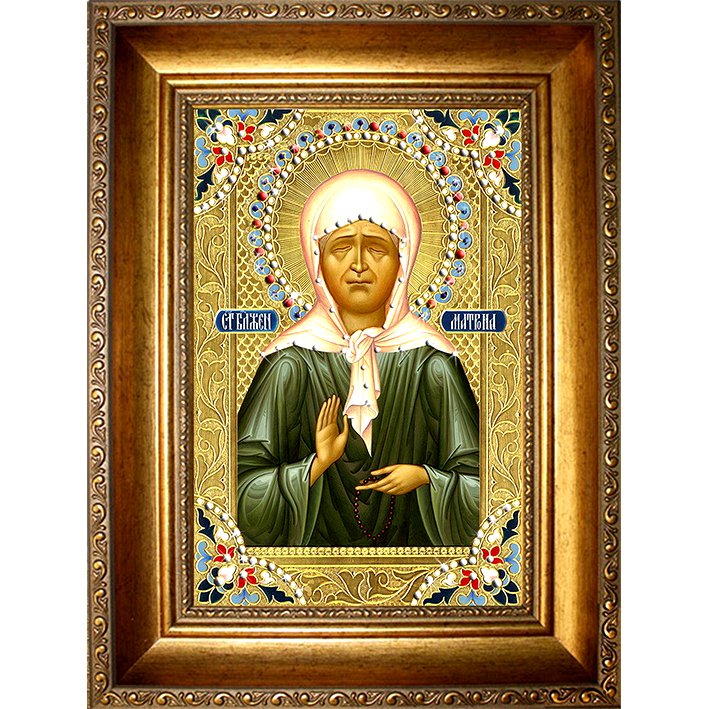 Икона с кристаллами Swarovski - Матрона (маленькая)