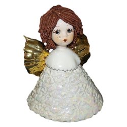 Статуэтка - колокольчик Ангел с темными волосами