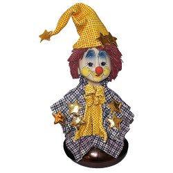 Статуэтка из фарфора Клоун в кепке со звёздами