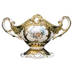 Ваза для фруктов с ручками в стиле Барокко, Цвет Слоновой кости