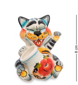 Подставка для зубочисток котик Цветная гжель