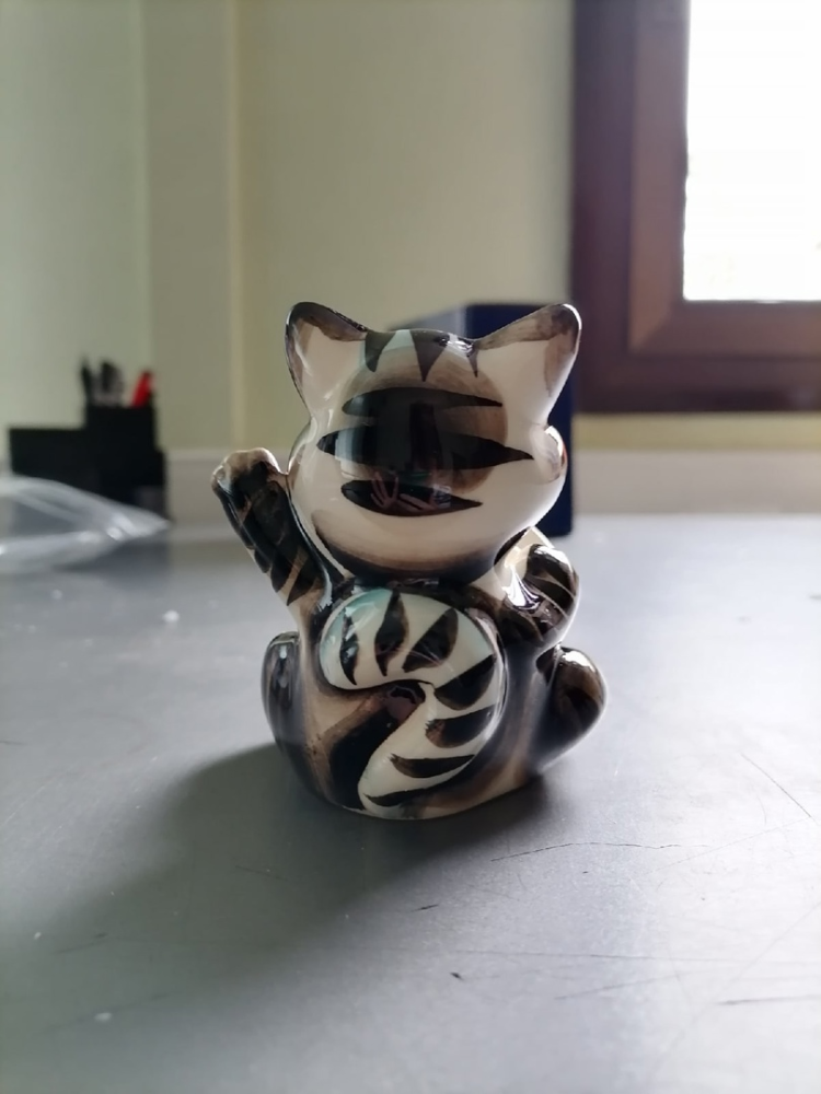 Подставка для зубочисток котик Цветная гжель ГЛ-158, фото со склада оборотная сторона