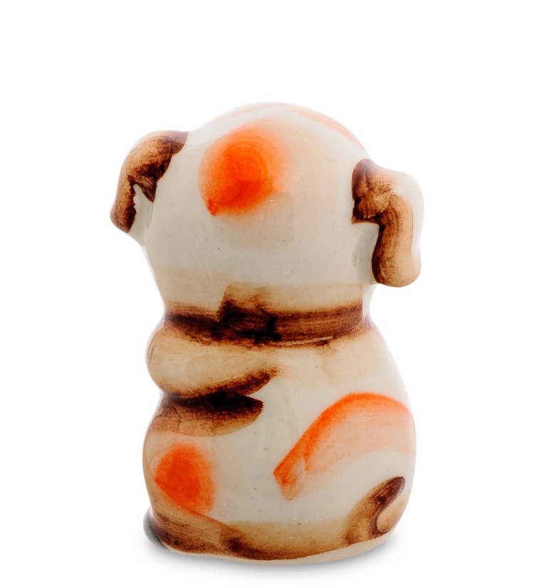 Статуэтка поросенок Цветная гжель ГЛ-477, фотография со спины