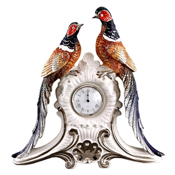 Настольные часы Фазаны