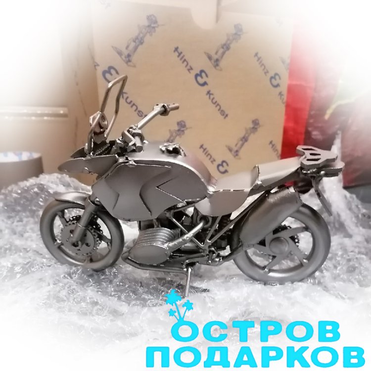 Фигурка из металла Мотоцикл BOXER ENDURO 2017 Hinz & Kunst, фото со склада, вид профиль с другого ракурса