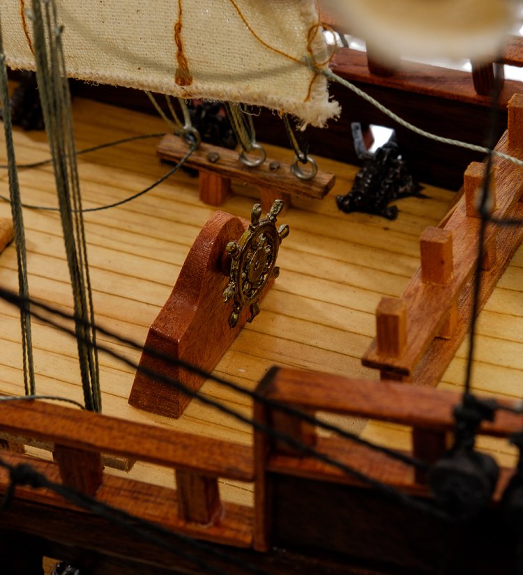 Модель испанского линейного корабля Santa Ana 1784 г. фото штурала