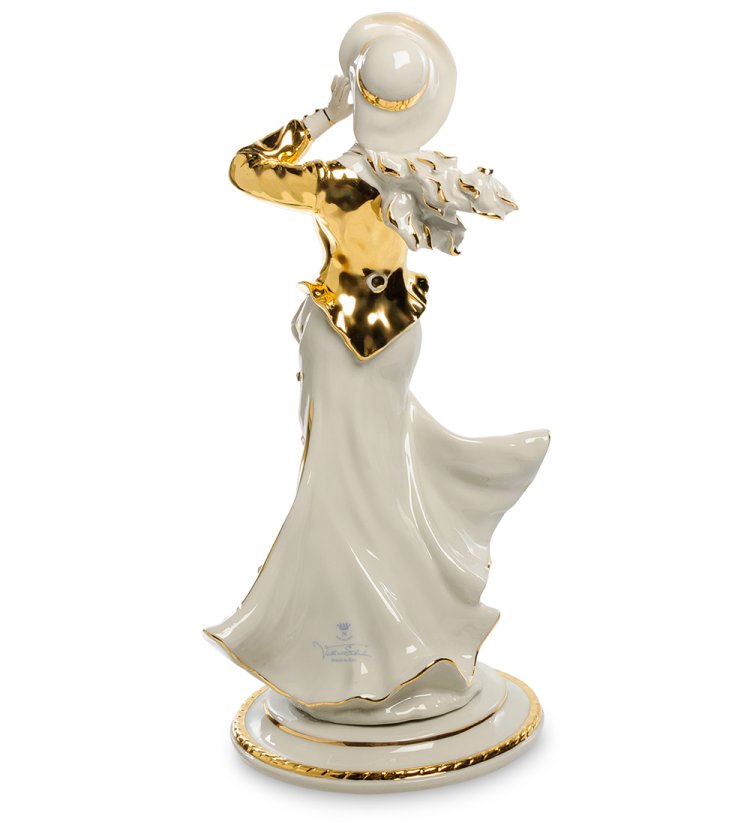 Статуэтка из керамики Леди в шляпке Sabadin Vittorio SV- 24, фотография со спины