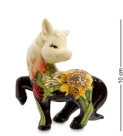 Статуэтка из фарфора Лошадка с поднятым копытом Подсолнух