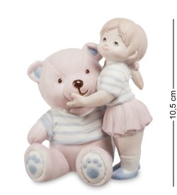 Статуэтка из фарфора Девочка с большим медведем