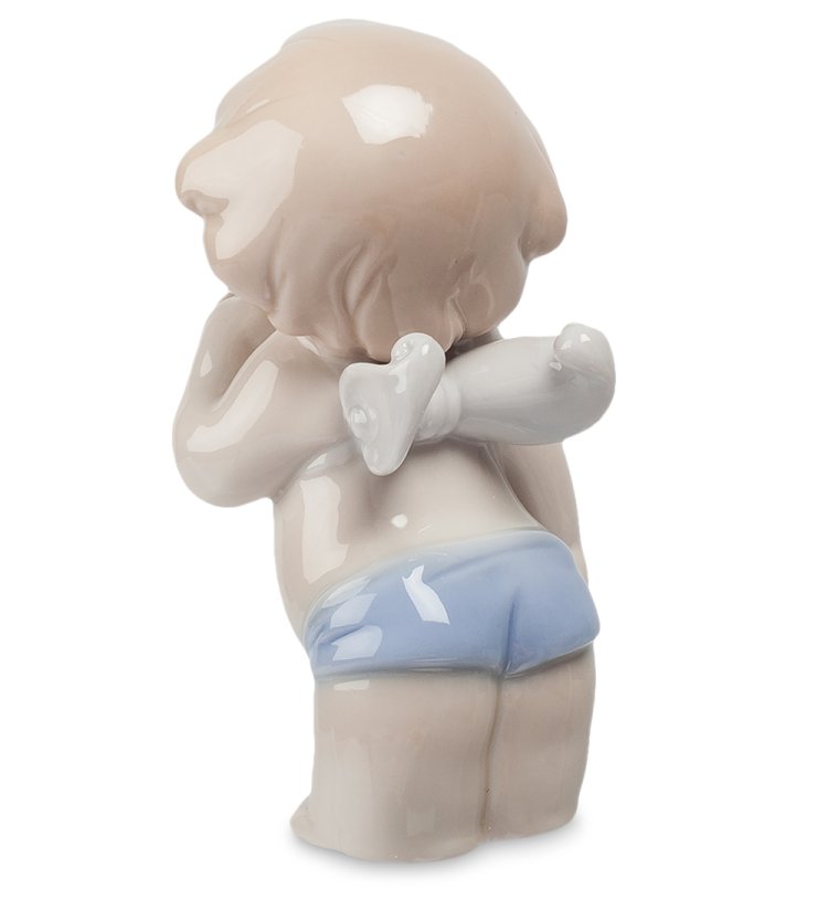 Статуэтка из фарфора Маленький Амурчик смеется Pavone JP-09/ 14, фотография со спины