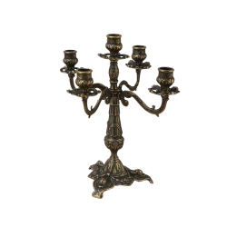 Канделябр на 5 свечей бутон, антик