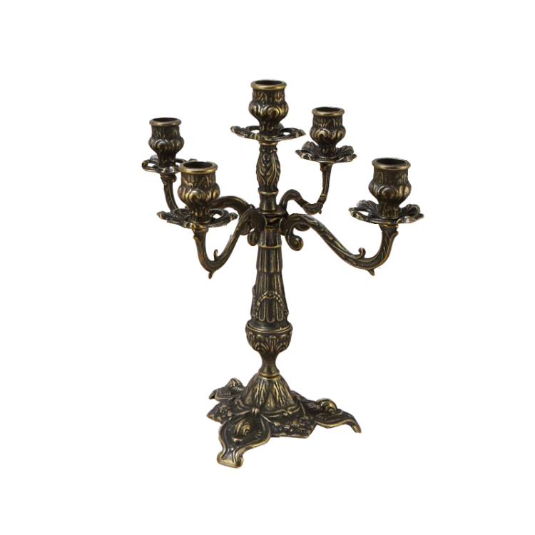 Канделябр на 5 свечей бутон, антик Alberti Livio AL-80-328-ANT