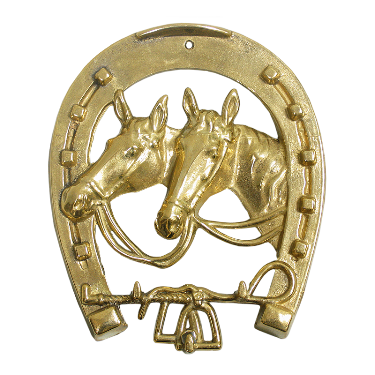 Ключница золотая в виде подковы с лошадьми  Alberti Livio AL-80-307