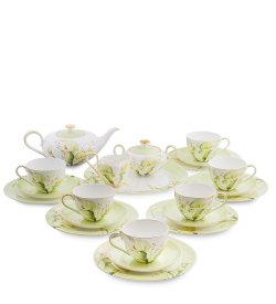 Чайный сервиз на 6 персон с тарелками Калла