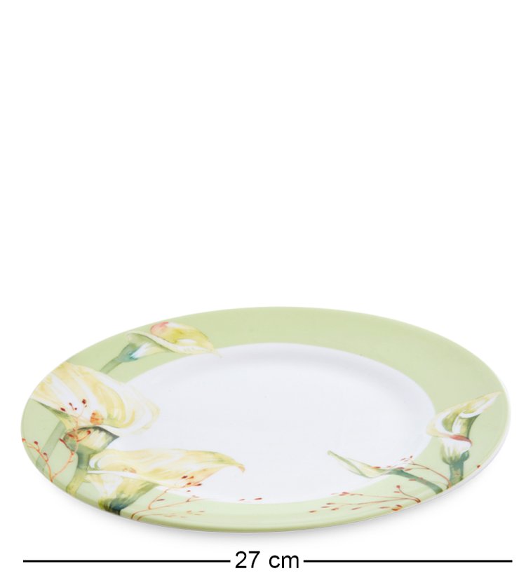 Чайный сервиз на 6 персон с тарелками Калла Pavone JK- 76, фотография большой тарелки